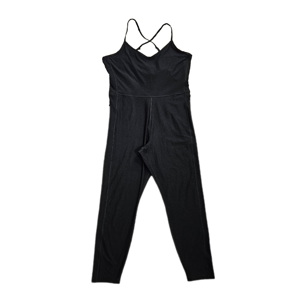 Old Navy Jumpsuit Black XL Go Dry Stretch Activewear Yoga One Piece Cloud+